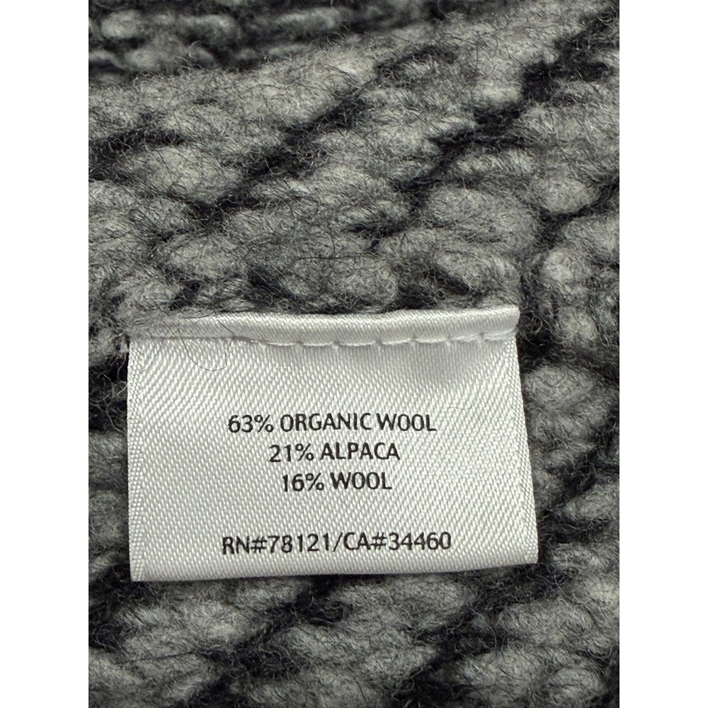 Eileen Fisher Organic Wool Alpaca Shawl Cardigan Gray XL Longline Sweater - Picture 6 of 10